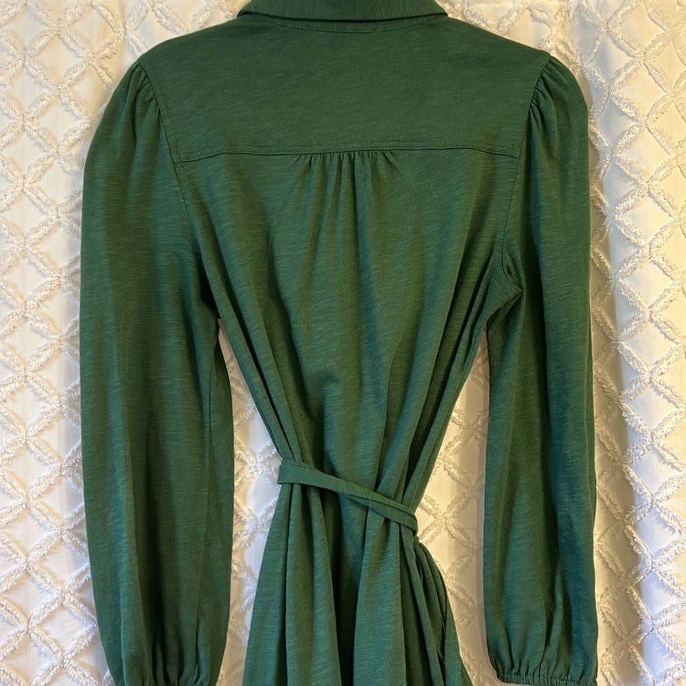 LOFT Snap Front Ruffle Dress - Picture 6 of 6